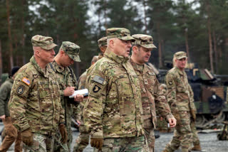 U.S. Army Gen. Mark Milley, chairman of the Joint Chiefs of Staff visited the Grafenwoehr training area Monday afternoon