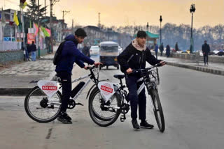 Kashmir's first electric bicycles renting service aims to curb pollution