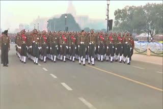 Rehearsal going on for the Republic Day Parade