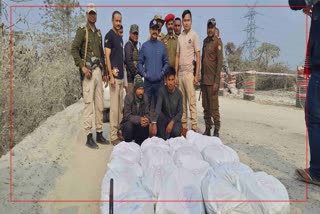 Two smugglers detained along with Ganja in Biswanath