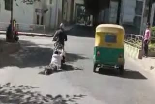 Inhuman incident in Bangalore: A biker dragged a person in the middle of the road