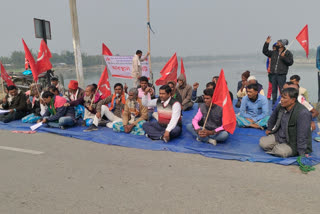 Protests demanding prevention of erosion of Beki river