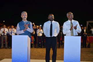 EAM Jaishankar and Maldives President Ibrahim Mohamed Solih participated in the groundbreaking ceremony of the Hanimaadhoo international airport boosting the India-Maldives bilateral relationship.