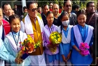 Education Minister Ranoj Pegu attending Gunotsav