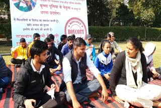 MLA Krishna Poonia on Strike