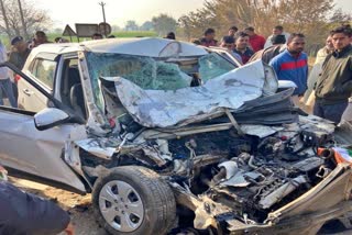 Sarpanch husband died in road accident in Rohtak