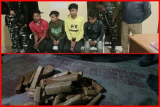 Ganja with 4 peddlers arrested at Golakganj