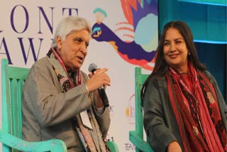 Shabana Azmi and Javed Akhtar in JLF 2023