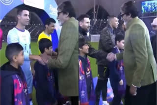 Amitabh Bachchan meets Cristiano Ronaldo, Lionel Messi ETV Bharat