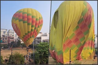 hot air balloon fell in varanasi