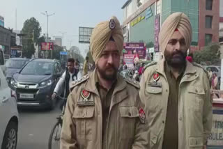 On January 26, Amritsar police set up naka, cut challans