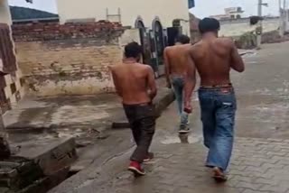 half naked youths paraded in yamunanagar