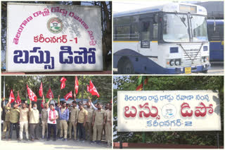 RTC Rental Bus Drivers in Karimnagar