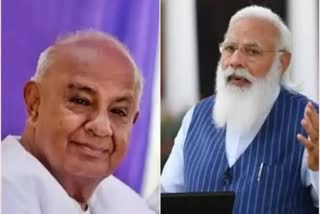 Former PM HD Deve Gowda and Prime Minister Narendra Modi