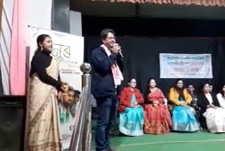 Promotion of Assamese film Anur at Moran college