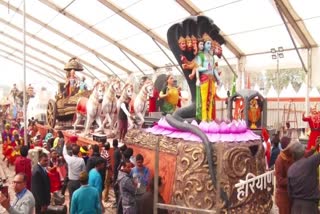 International Geeta Mahotsav theme of Haryana Tableau