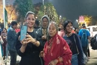 old couple watched hockey match at Kalinga Stadium