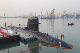 Etv Bharatfifth Submarine of Kalvari class Vagir commissioned into indian navy today