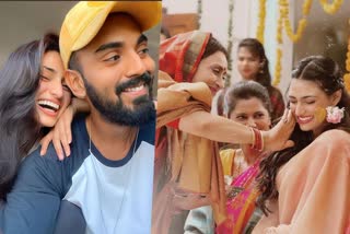 Athiya Shetty KL Rahul wedding celebrations starts  Athiya Shetty KL Rahul wedding celebrations  Athiya Shetty KL Rahul wedding  Athiya Shetty KL Rahul  couple shakes legs Mujhse Shaadi Karogi  Mujhse Shaadi Karogi  കെ എല്‍ രാഹുല്‍ ആതിയ ഷെട്ടി വിവാഹം  ആതിയ ഷെട്ടി വിവാഹം  കെ എല്‍ രാഹുല്‍ വിവാഹം  കെ എല്‍ രാഹുല്‍  ആതിയ ഷെട്ടി  ആതിയയുടെയും രാഹുലിന്‍റെയും വിവാഹം  സുനില്‍ ഷെട്ടിയുടെ ഖണ്ടാല ഫാം ഹൗസില്‍  മുച്‌സെ ഷാദി കരോഗി