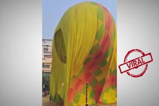 video  വാരണാസിയിലെ ഹോട്ട് എയര്‍ ബലൂണ്‍  വാരണാസി  sudden landing of a hot air balloon in Sigra  air balloon