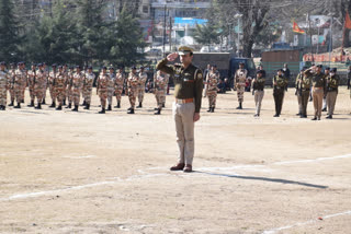 Parade rehearsal at Dhalpur ground in Kullu