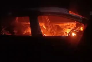 Man burnt alive in car