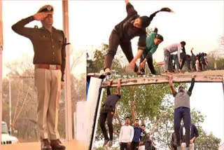 Physical training being provided to youth by Commandant Mohammad Yusuf Qureshi