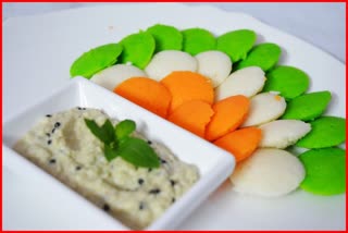 Tricolour Idli