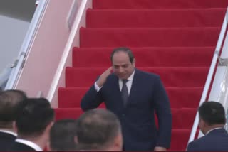 president of egypt arrives in delhi