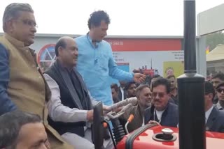 Kota Krishi Mahotsav Begins, Om Birla drove Tractor