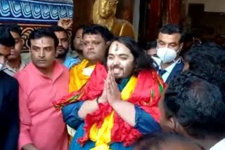 Anant Ambani visits to Jagannath Temple (Photo- ETV Bharat)
