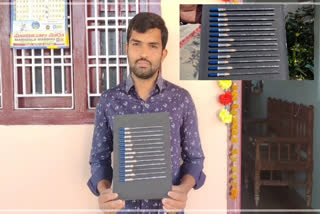 young man draws national anthem