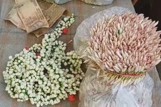 jasmine prices fall due to an increased supply of flowers in Madurai