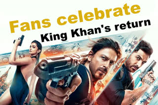 SRK fans celebrate Pathaan release