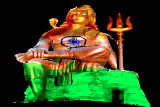 world largest shiva statue in Tricolour