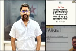 Complaint Lodged at Naya Shahar Police Station, Threat to BJYM District President Ved Vyas