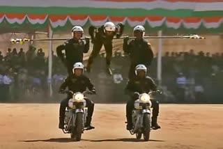 Bike stunt held at Manik Shah Parade ground