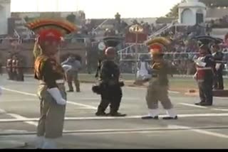 Beating Retreat at Attari Border