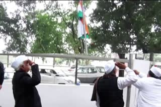 Congress hoisted flag in Chandigarh