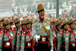 Haryana Youth command of Assam Rifles parade on kartavya path Delhi