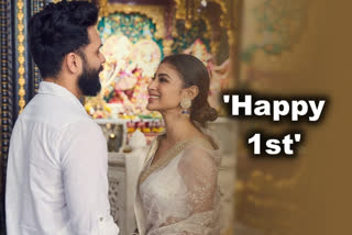 mouni roy suraj nambiar wedding anniversary, mouni roy first wedding anniversary, mouni roy Instagram