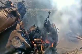 plane crash: ભરતપુરમાં આર્મી પ્લેન ક્રેશ, આકાશમાં જ આગ લાગી