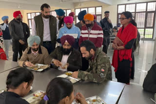 Emergency checking of players' mess by Meet hayer in Mohali