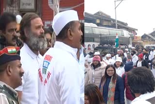 Last leg of Bharat Jodo Yatra begins from Pantha chowk Srinagar  Last leg of Bharat Jodo Yatra  Pantha Chowk Srinagar  Bharat Jodo Yatra  Bharat Jodo Yatra in Kashmir  Rahul Gandhi  Congress  BJP  ഭാരത് ജോഡോ യാത്ര  ഷേര്‍ ഇ കശ്‌മീര്‍ ക്രിക്കറ്റ് സ്റ്റേഡിയം  രാഹുല്‍ ഗാന്ധി  കന്യാകുമാരി മുതല്‍ കശ്‌മീര്‍ വരെ  രാഹുല്‍ ഗാന്ധിയുടെ ഭാരത് ജോഡോ യാത്ര  വാര്‍ത്തയായ രാഹുല്‍ ചിത്രങ്ങള്‍  ഭാരത് ജോഡോ യാത്ര സമാപനം