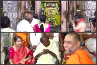 HD Kumaraswamy with wife Visits Mantralaya