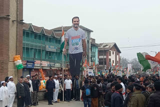 Rahul Gandhi at Lal Chowk in Srinagar