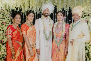 Brother Wedding Photos Shares  Brother Wedding Photos Shares by Pooja Hegde  Pooja Hegde Brother Wedding  Bollywood actress Pooja hegde  ಪೂಜಾ ಹೆಗ್ಡೆ ಸಹೋದರ ರಿಷಬ್ ಹೆಗ್ಡೆ  ರಿಷಬ್ ಹೆಗ್ಡೆ ಅವರು ದಾಂಪತ್ಯ ಜೀವನ  ಹಿರಿಯ ಸಹೋದರನ ಮದುವೆ ಫೋಟೋ  ಜನಪ್ರಿಯ ನಟಿ ಪೂಜಾ ಹೆಗ್ಡೆ  ಪೂಜಾ ಹೆಗ್ಡೆ ಸಹೋದರ ರಿಷಬ್ ಹೆಗ್ಡೆ ಮದುವೆ ಅದ್ಧೂರಿ  ನನ್ನ ಸಹೋದರ ಪ್ರೀತಿಸಿ ಮದುವೆ