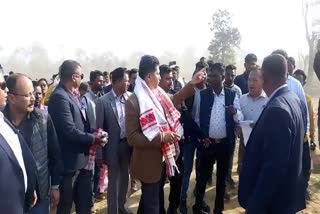 Minister Pijush Hazarika inspected flood prevention scheme in Dibrugarh