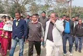 Pradan Baruah inaugurated road construction