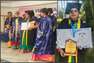 KT Lakshmamma get Honorary doctorate from Asia Vedic Culture Academy